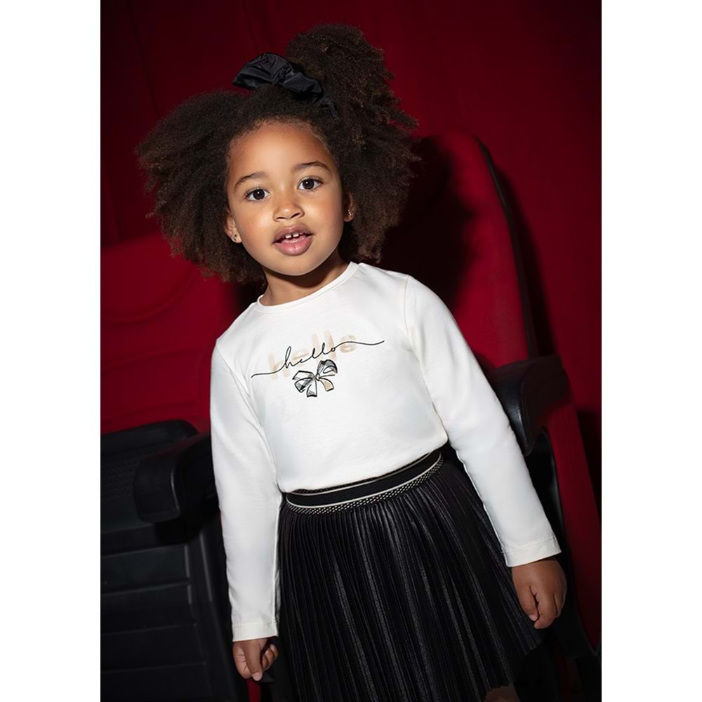 Mayoral Kız Çocuk Uzun Kol Tshırt - Mayoral - KREM - 10 YAŞ - 04008-KREM-10 YAŞ