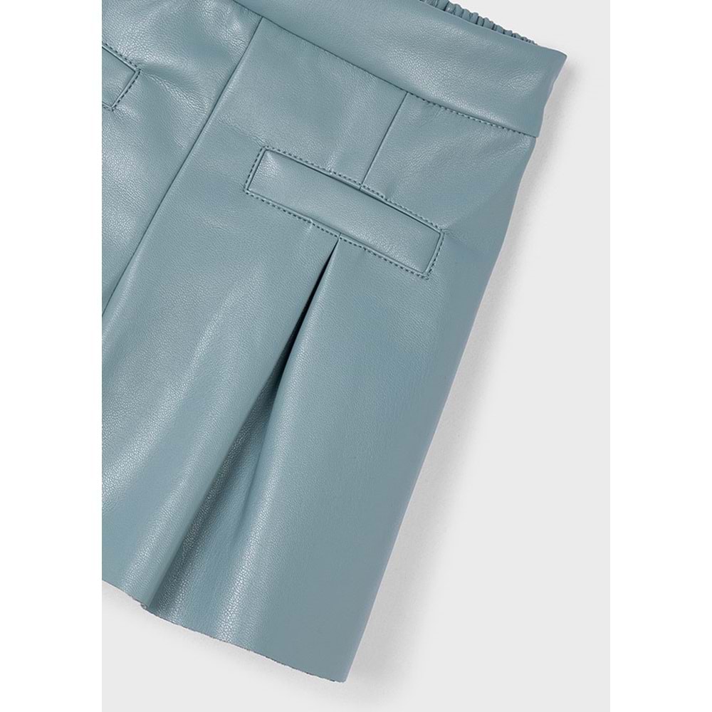 Mayoral Kız Çocuk Deri Şort Pantolon - Mayoral - SU YEŞİLİ - 2 YAŞ - 04223-SU YEŞİLİ-2 YAŞ