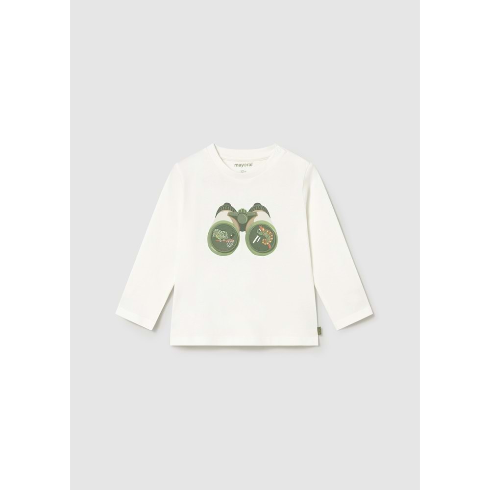 Mayoral Erkek Çocuk Tshirt Uzun Kol - Mayoral - BEYAZ - 4 YAŞ - 1017-BEYAZ-4 YAŞ