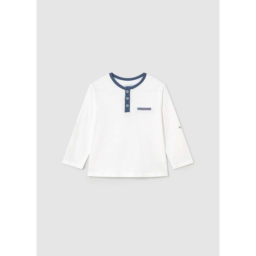 Mayoral Erkek Bebek Tshirt - Mayoral - BEYAZ - 12-AY - 1067-BEYAZ-12-AY