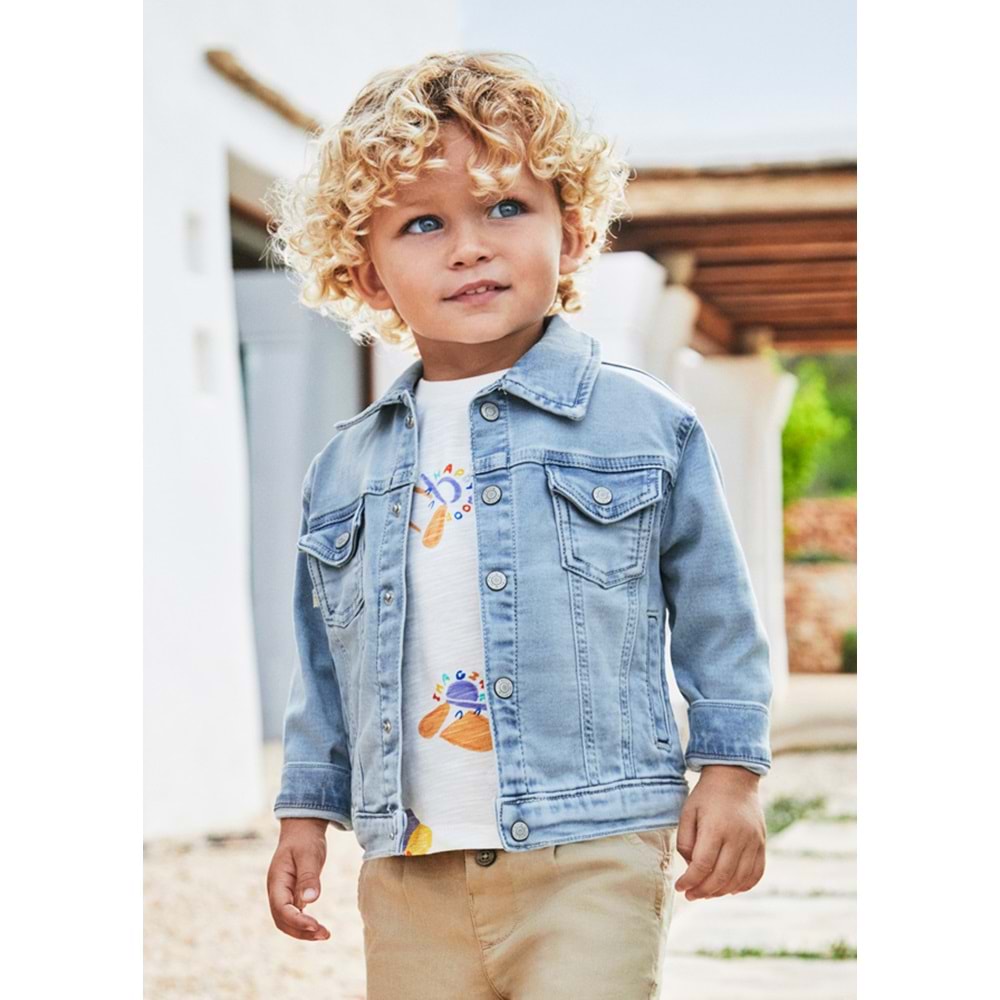 Mayoral Erkek Bebek Kot Ceket - Mayoral - MAVİ - 24-AY