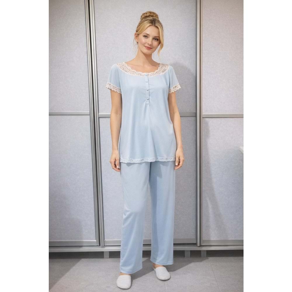 PİJAMA TAKIMI - MAVİ - 38 - 16717-16393