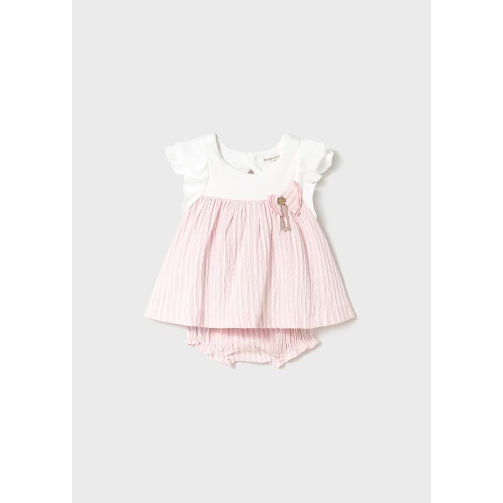 Mayoral kız bebek elbise - Mayoral - BEYAZ - 2-4 AY - 1845-BEYAZ-2-4 AY
