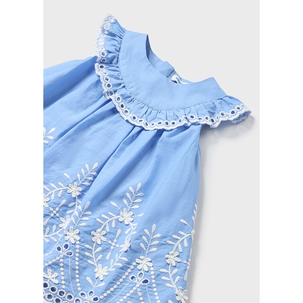 Mayoral Kız Bebek Elbise - Mayoral - MAVİ - 12-AY