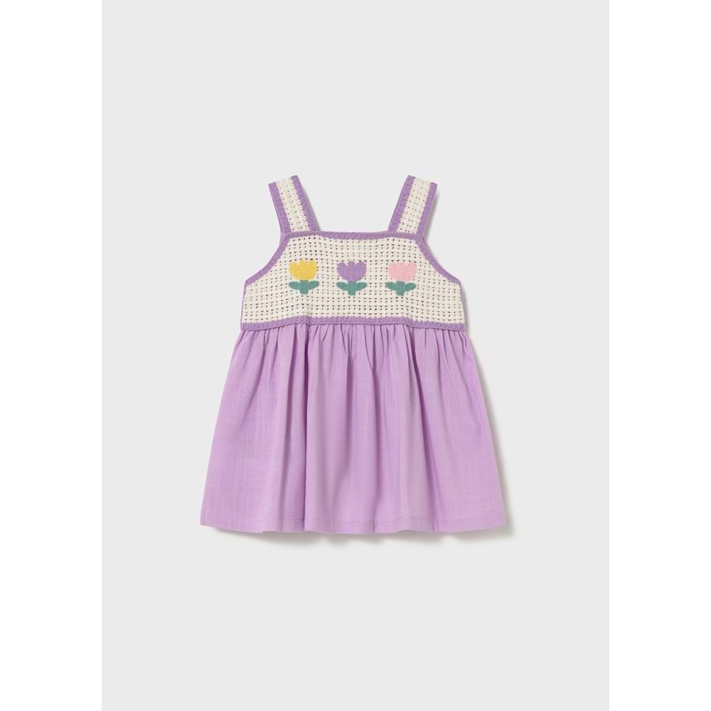 Mayoral Kız Çocuk Elbise Kroşeli - Mayoral - LİLA - 4 YAŞ - 1931-LİLA-4 YAŞ