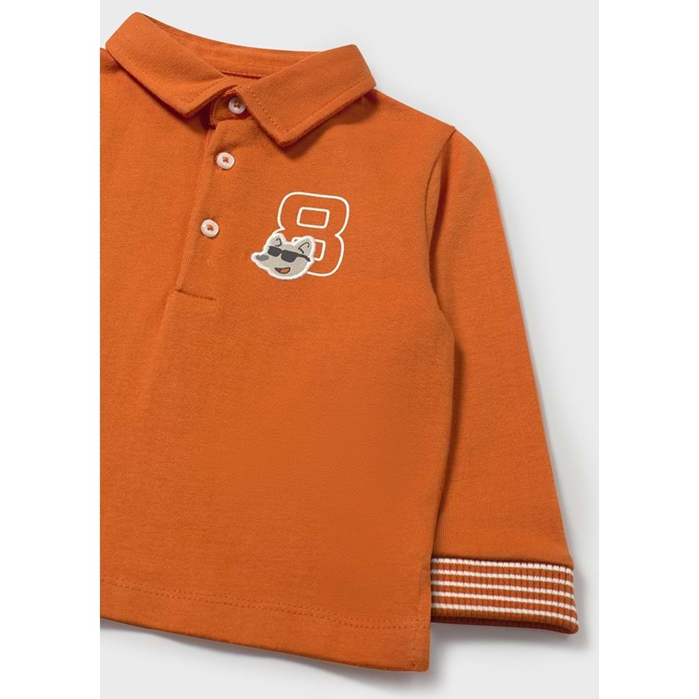Mayoral Erkek Çocuk Polo Yaka Uzun Kol Tshırt - Mayoral - TURUNCU - 3 YAŞ - 2101-TURUNCU-3 YAŞ