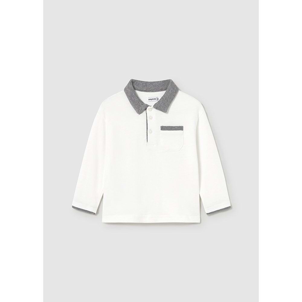 Mayoral Erkek Çocuk Polo Yaka Uzun Kol Tshırt - Mayoral - BEYAZ - 2 YAŞ - 2103-BEYAZ-2 YAŞ
