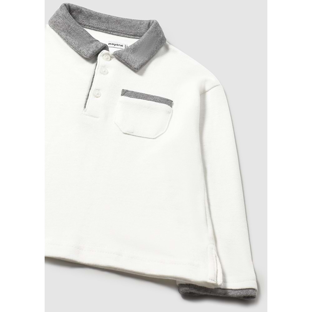Mayoral Erkek Çocuk Polo Yaka Uzun Kol Tshırt - Mayoral - BEYAZ - 2 YAŞ - 2103-BEYAZ-2 YAŞ