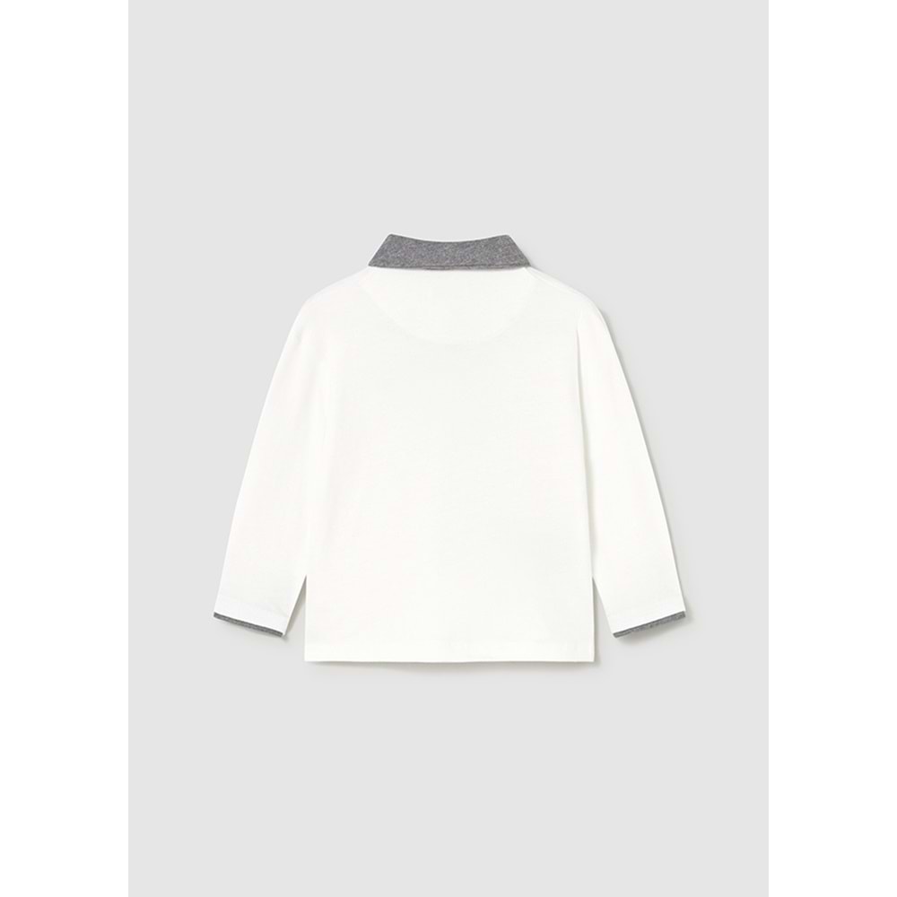 Mayoral Erkek Çocuk Polo Yaka Uzun Kol Tshırt - Mayoral - BEYAZ - 2 YAŞ - 2103-BEYAZ-2 YAŞ