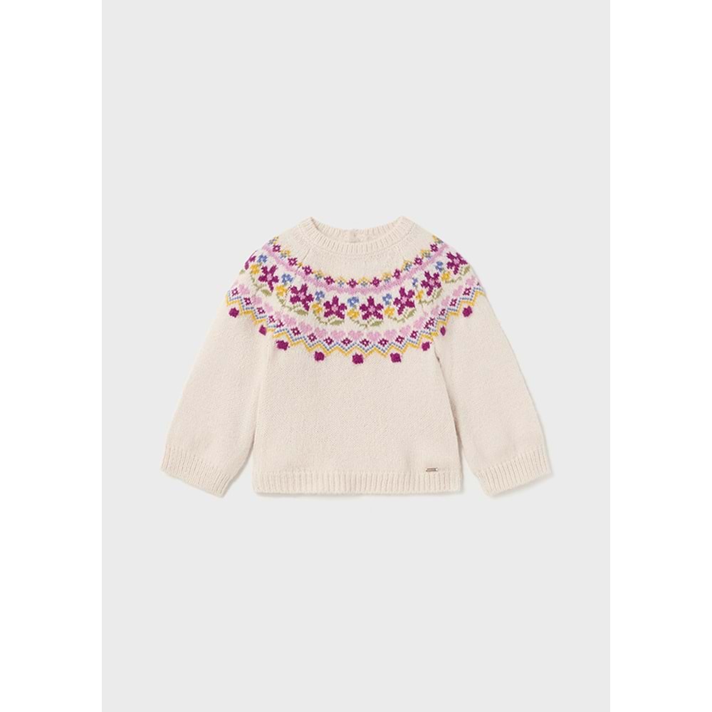 Mayoral Desenli Bebek Kazak - Mayoral - BEJ - 36-AY - 2311-BEJ-36-AY
