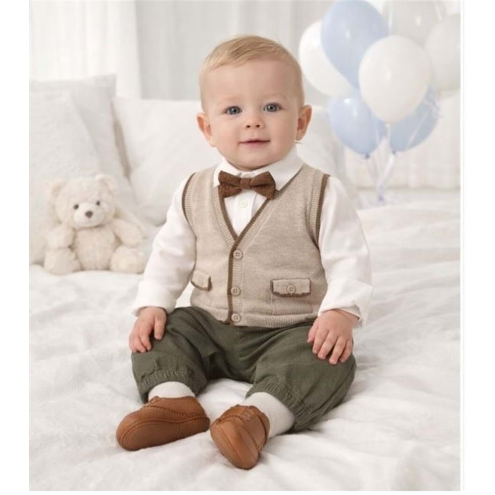 Mayoral Erkek Bebek 3 Lü Yelek Takım - Mayoral - RENKLİ - 2-4 AY - 2582-RENKLİ-2-4 AY