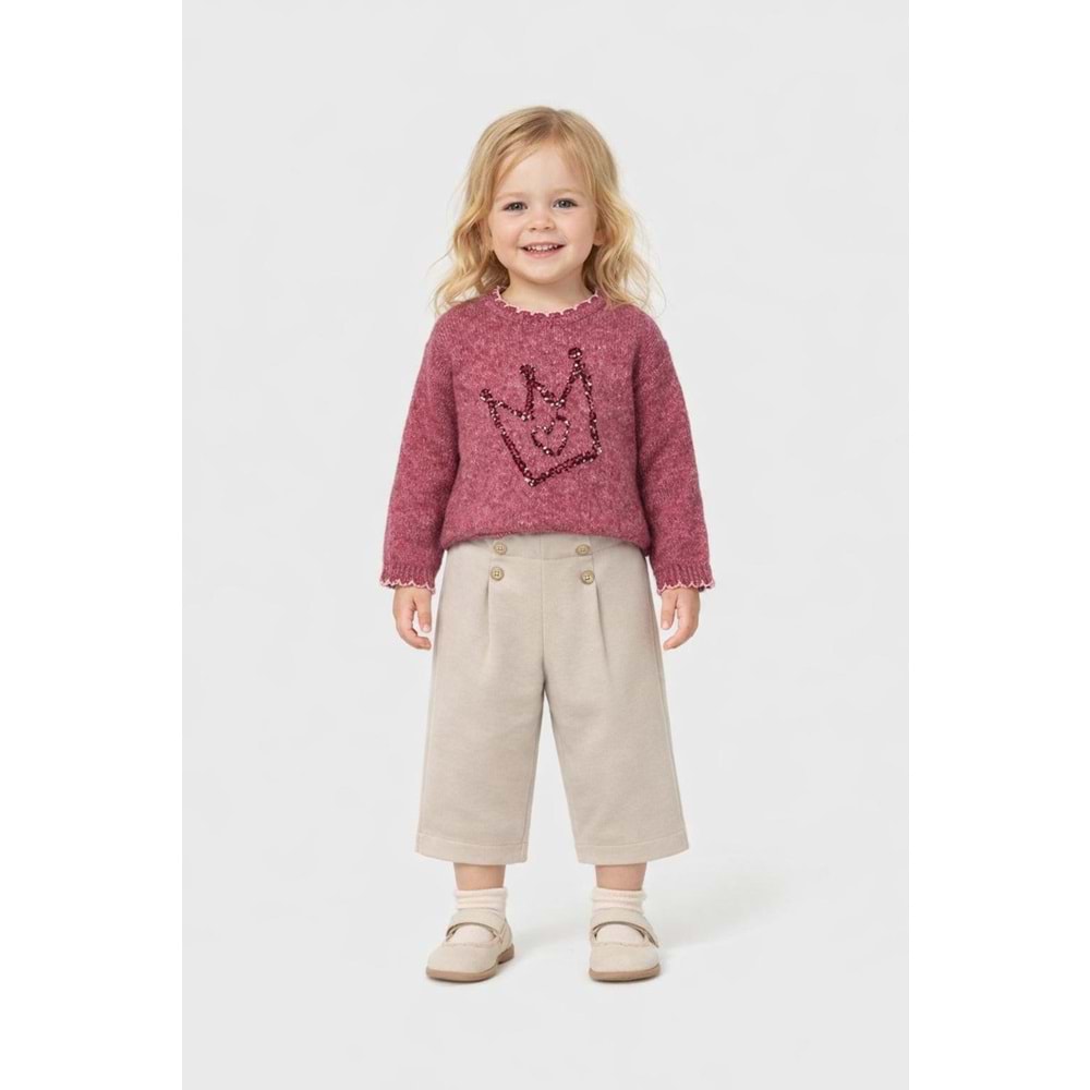 Mayoral Kız Çocuk Uzun Pantolon - Mayoral - ECRU - 3 YAŞ - 2588-ECRU-3 YAŞ