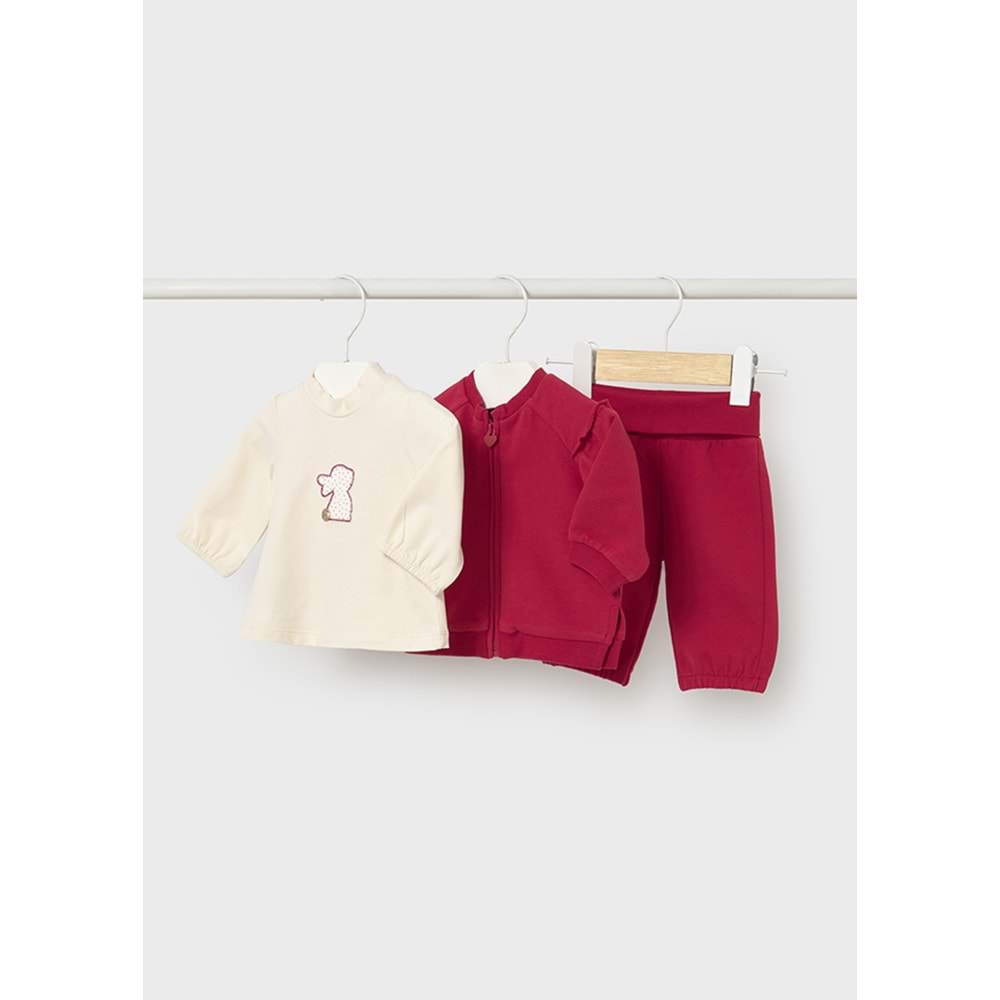 Mayoral Kız Bebek 3Lü Set - Mayoral - KIRMIZI - 6-9 AY - 2607-KIRMIZI-6-9 AY