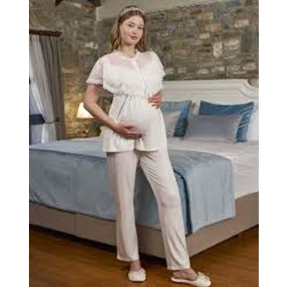 Aqua Lohusa Pijama Takımı - Aqua - KREM - 40 - 26302-KREM-40