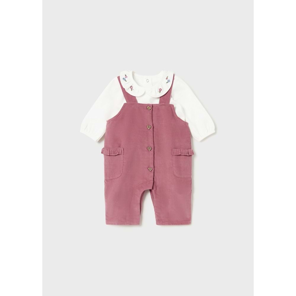 Mayoral Kız Bebek Tshırt Tulum - Mayoral - NAR ÇİÇEĞİ - 12-AY
