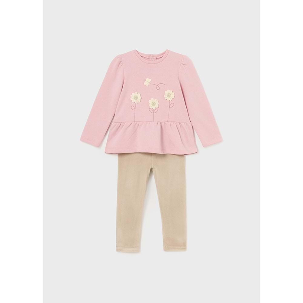 Mayoral Bebek Set Tayt Kadife - Mayoral - KREM - 36-AY - 2765-KREM-36-AY