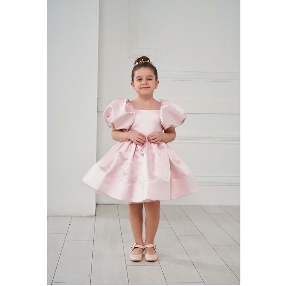 Porça Kız Çocuk Abiye Elbise - Porça - PEMBE - 8 YAŞ - 52750-PEMBE-8 YAŞ