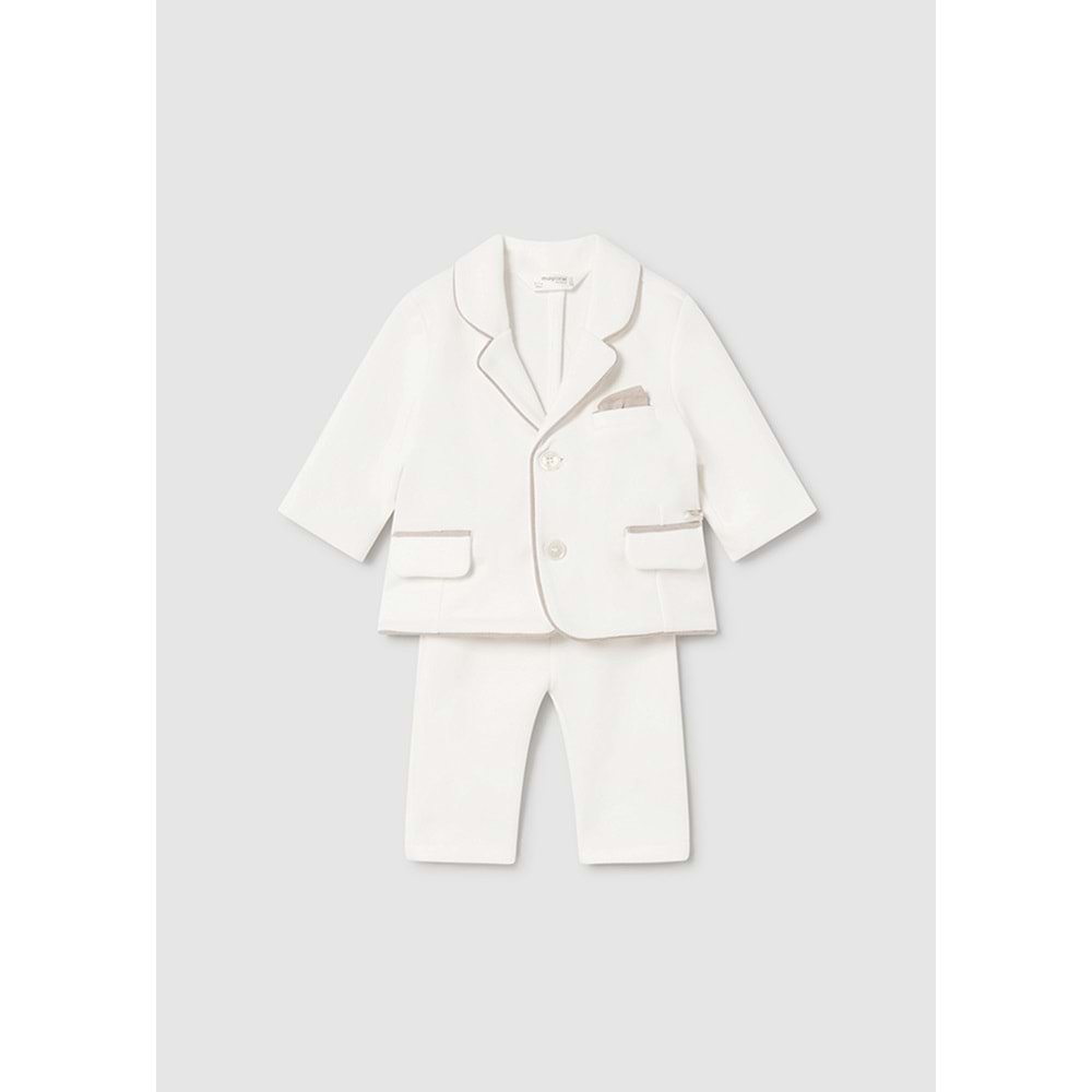 Mayoral Erkek Bebek Ceket Pantolon Takım - Mayoral - BEYAZ - 2-4 AY - 2893-BEYAZ-2-4 AY