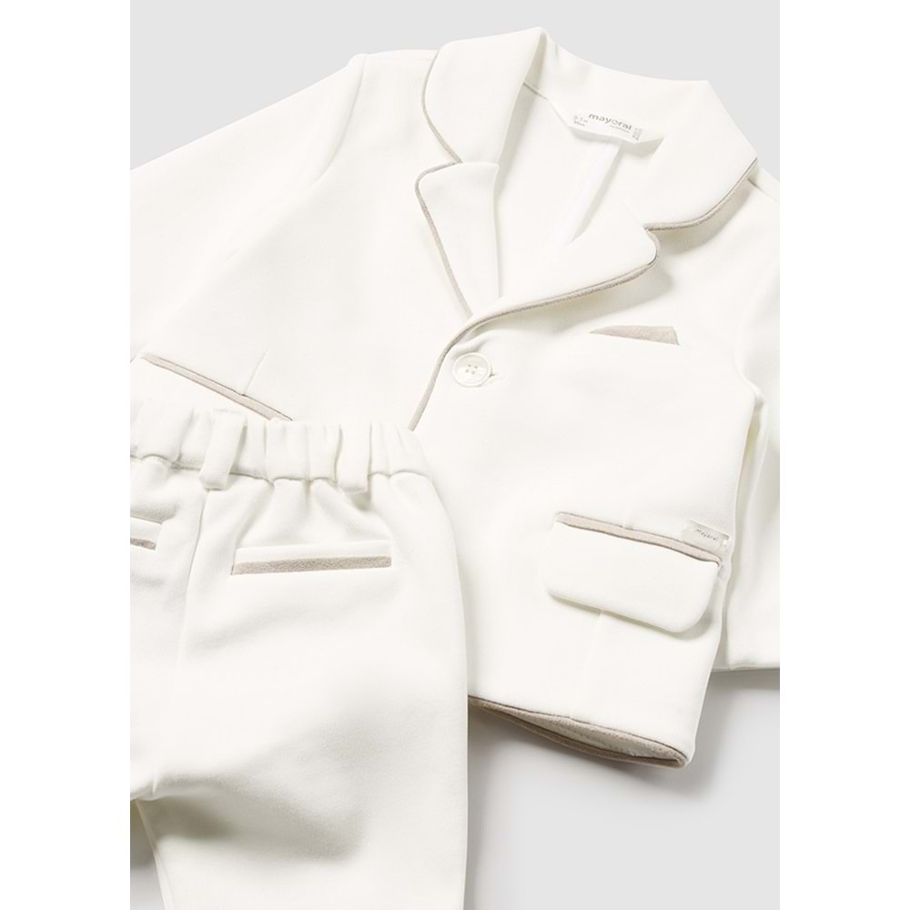 Mayoral Erkek Bebek Ceket Pantolon Takım - Mayoral - BEYAZ - 2-4 AY - 2893-BEYAZ-2-4 AY