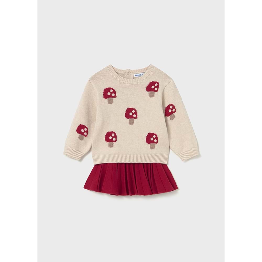 Mayoral Kız Çocuk Triko Etek Takım - Mayoral - KIRMIZI - 4 YAŞ - 2925--KIRMIZI-4 YAŞ