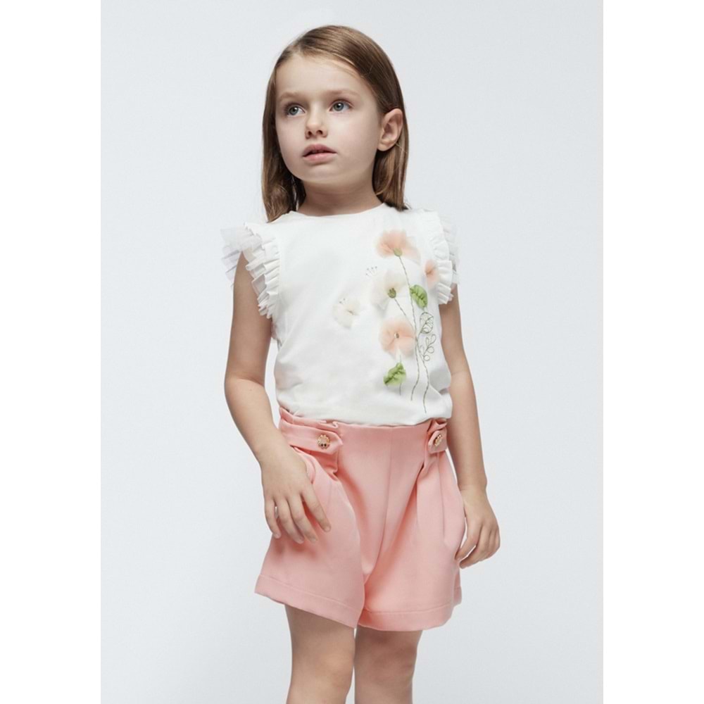 Mayoral Kız Çocuk Şort - Mayoral - PUDRA PEMBE - 5 YAŞ - 3250-PUDRA PEMBE-5 YAŞ