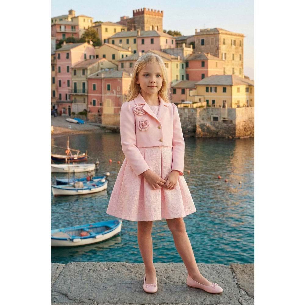 Pamina Kız Çocuk Elbise - Pamina - PEMBE - 3 YAŞ - 36342-PEMBE-3 YAŞ