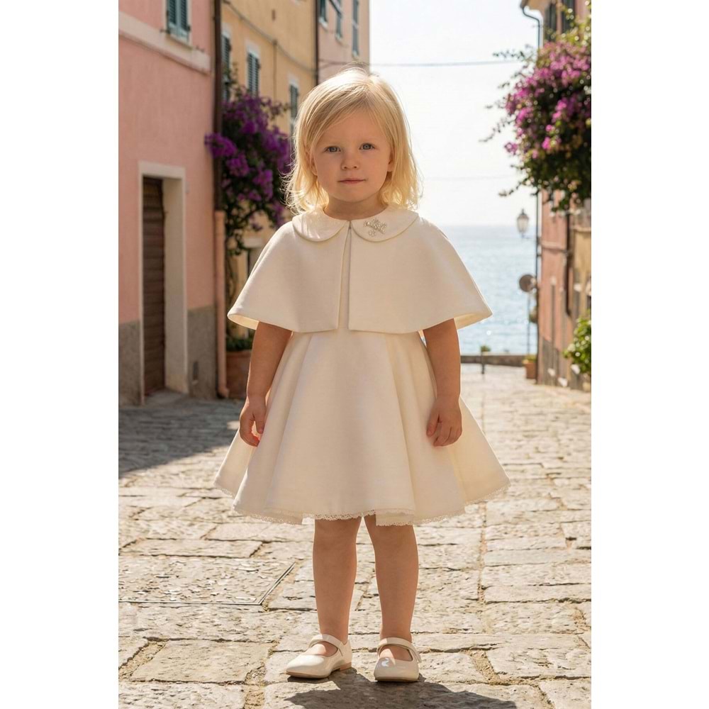 Pamina Kız Bebek Bolero Pelerin - Pamina - ECRU - 6-AY - 36450-ECRU-6-AY