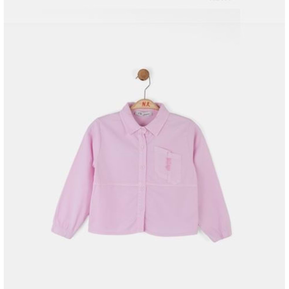 Kız Çocuk Pembe Gömlek - N.K. UNSEA - PEMBE - 4 YAŞ - 38564-PEMBE-4 YAŞ