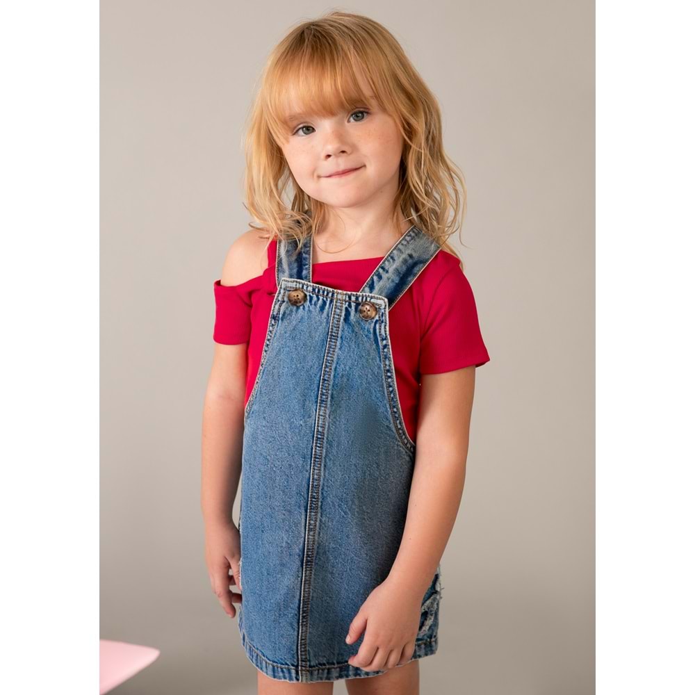 Mayoral Kız Çocuk Kot Elbise - Mayoral - MAVİ - 7 YAŞ - 3910-MAVİ-7 YAŞ