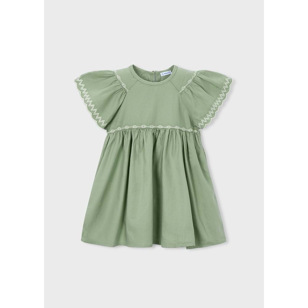 Mayoral Kız Çocuk Nakışlı Elbise - Mayoral - HAKİ - 9 YAŞ - 3927--HAKİ-9 YAŞ