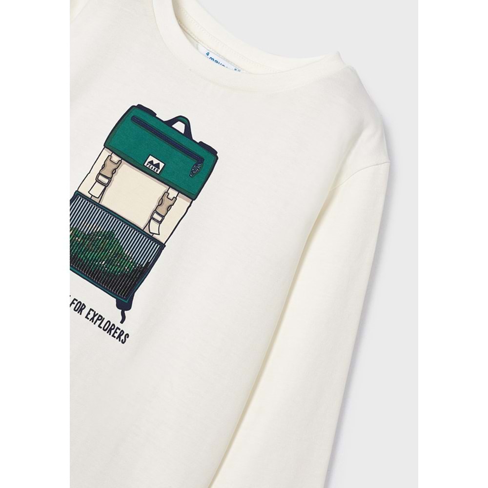 Mayoral Krem Çocuk Tshirt - Mayoral - KREM - 7 YAŞ - 4028-KREM-7 YAŞ