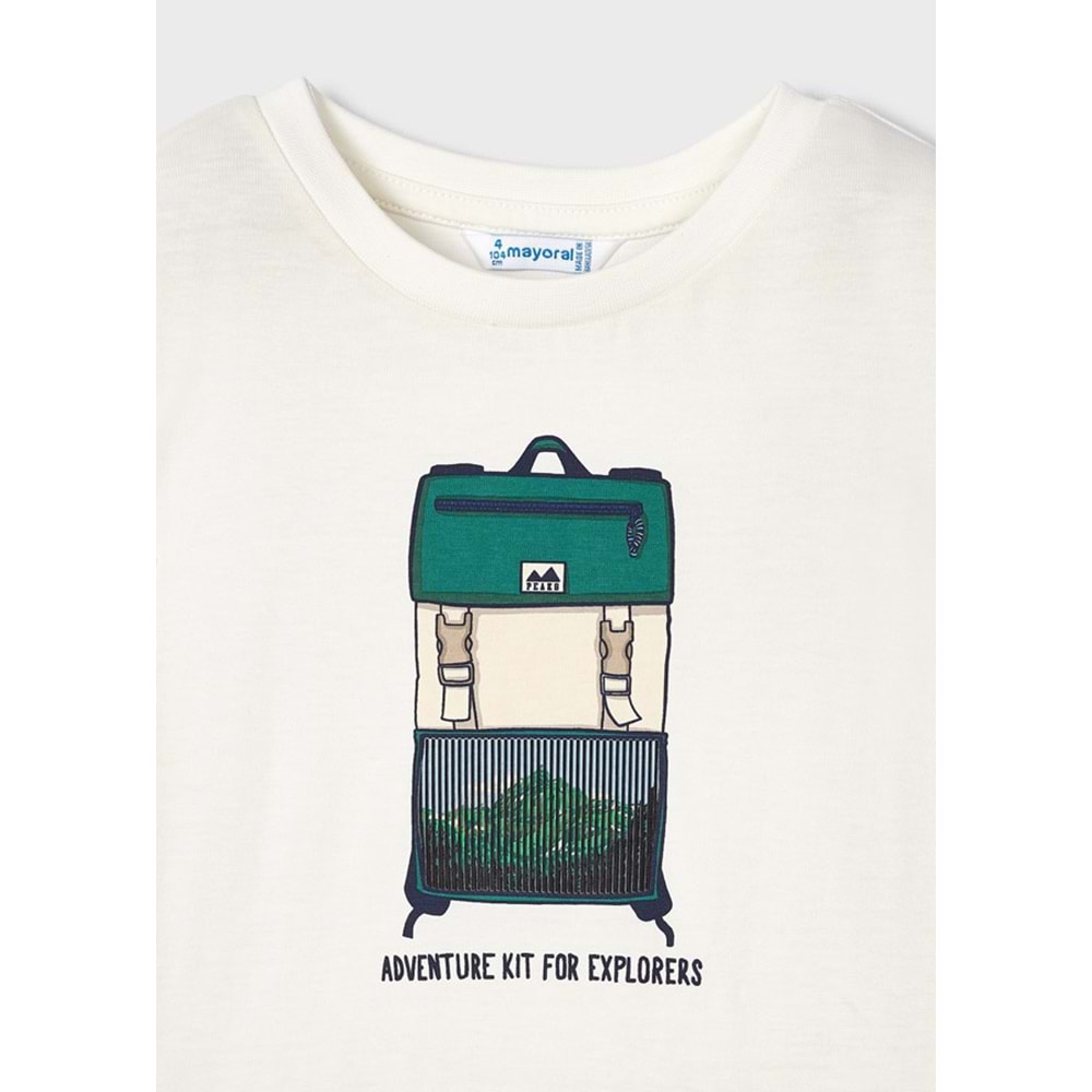Mayoral Krem Çocuk Tshirt - Mayoral - KREM - 7 YAŞ - 4028-KREM-7 YAŞ
