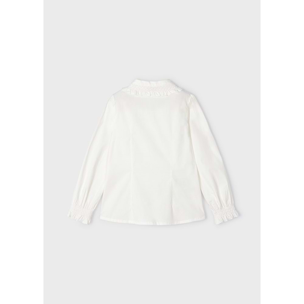 Mayoral Beyaz Çocuk Gömlek - Mayoral - BEYAZ - 4 YAŞ - 4195-BEYAZ-4 YAŞ