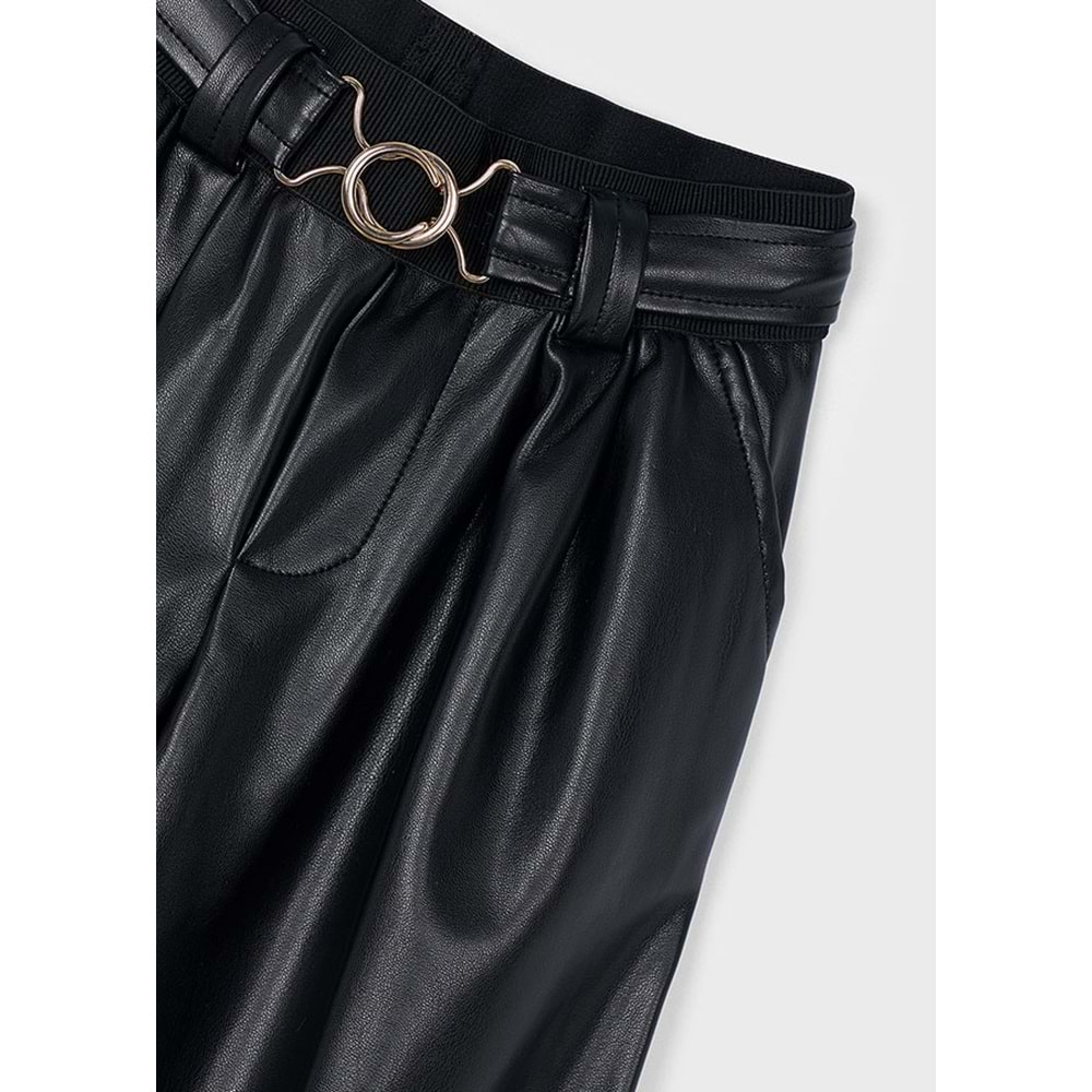 Mayoral Kız Çocuk Deri Pantolon - Mayoral - SİYAH - 4 YAŞ - 4574-SİYAH-4 YAŞ