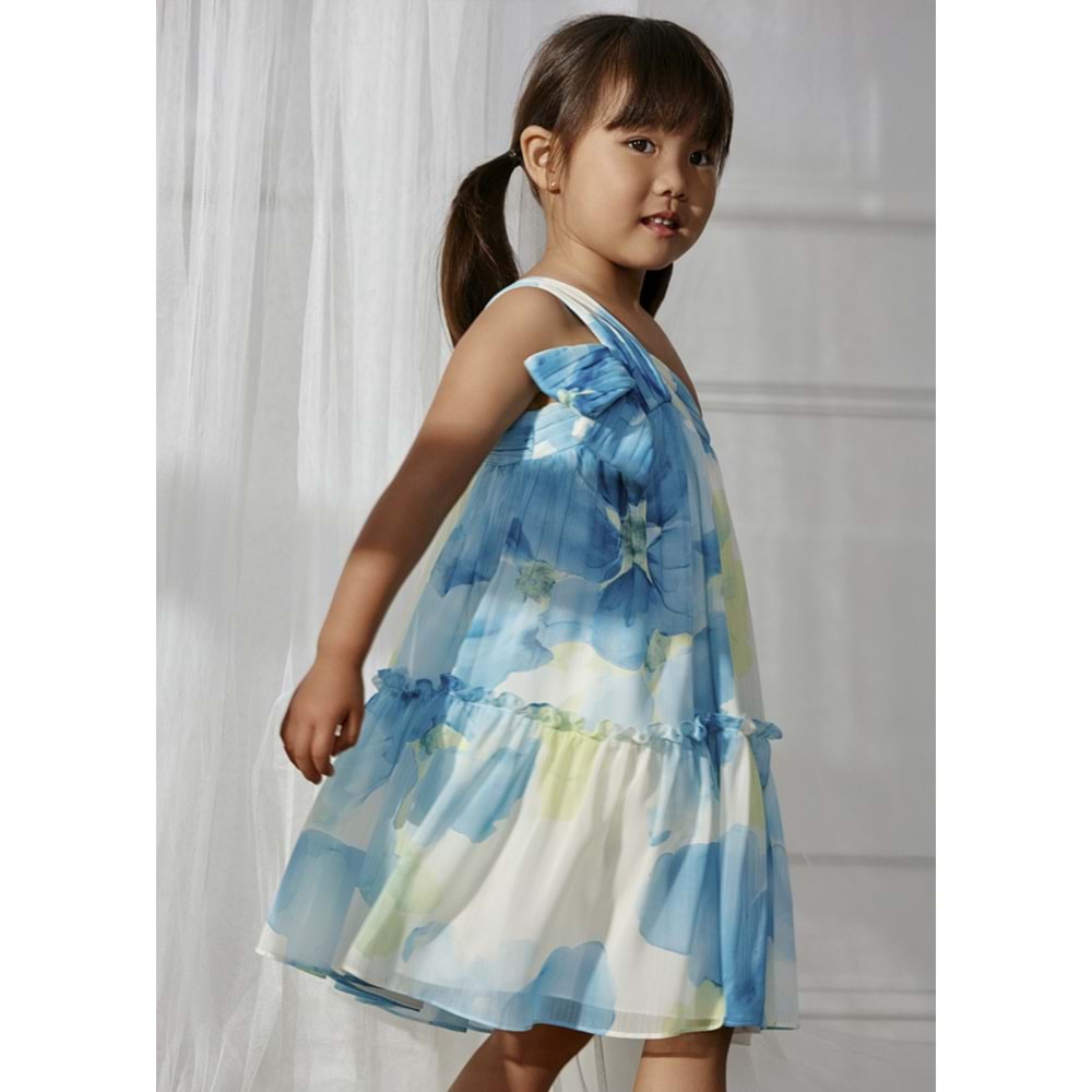 Abel&Lula Baskılı Elbise - Abel&Lula - RENKLİ - 4 YAŞ - 5046-RENKLİ-4 YAŞ