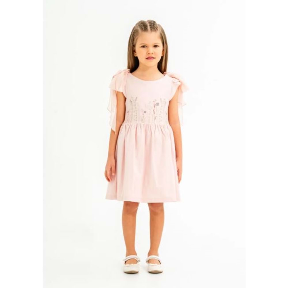Moonstar Kız Çocuk Elbise - MOONSTAR - PUDRA - 7 YAŞ - 51087-PUDRA-7 YAŞ