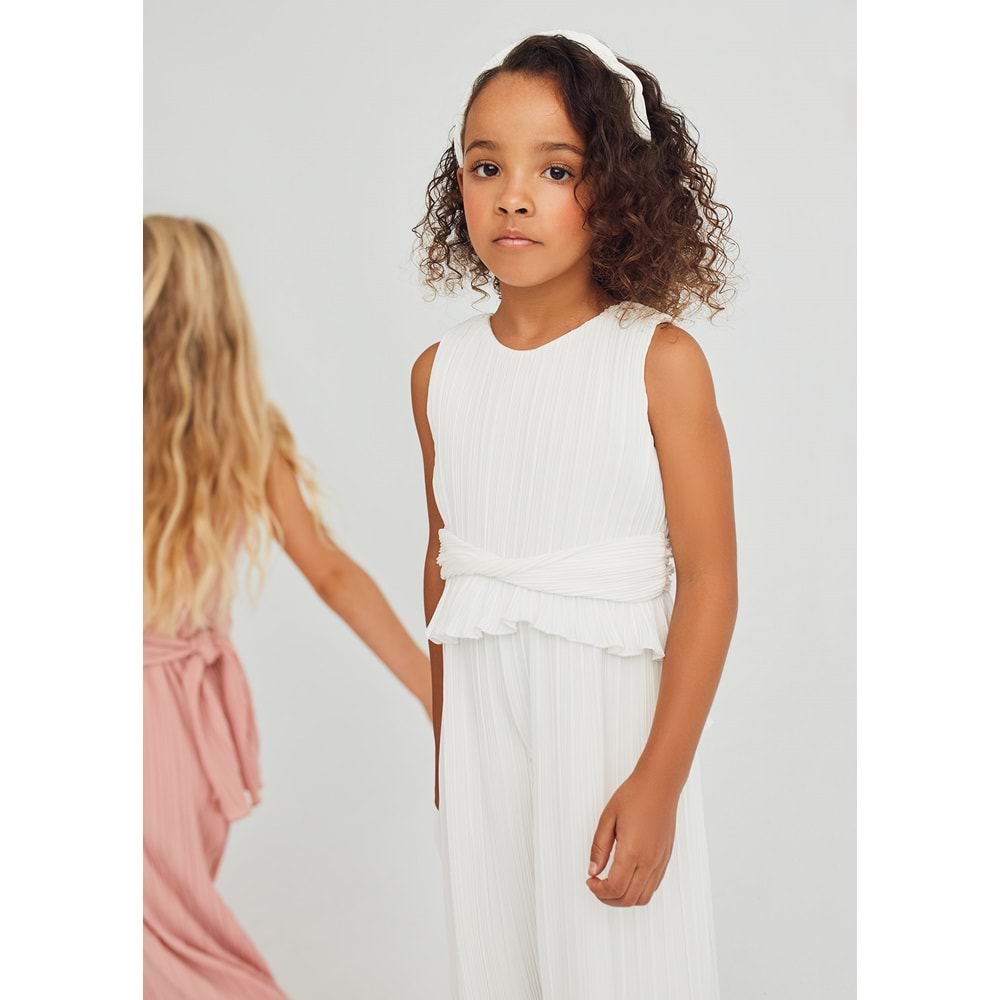 Abel & Lula Kız Çocuk Tulum - Abel & Lula - KREM - 14 YAŞ - 5221-KREM-14 YAŞ