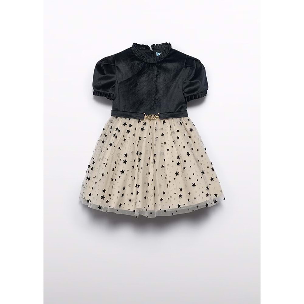 Abel & Lula Siyah Kız Çocuk Kadife Elbise - Abel & Lula - SİYAH - 16 YAŞ - 5532-SİYAH-16 YAŞ