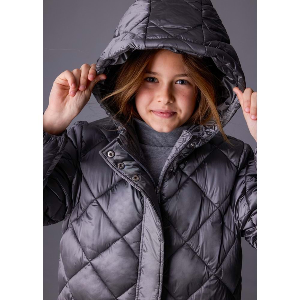 Mayoral Kız Çocuk Uzun Mont - Mayoral - GÜMÜŞ - 16 YAŞ - 7432-GÜMÜŞ-16 YAŞ