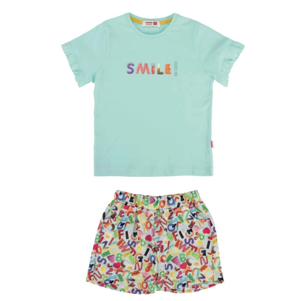 HARİBO Kız çocuk şort takım - HARİBO - MİNT - 3 YAŞ - 8CG-MİNT-3 YAŞ