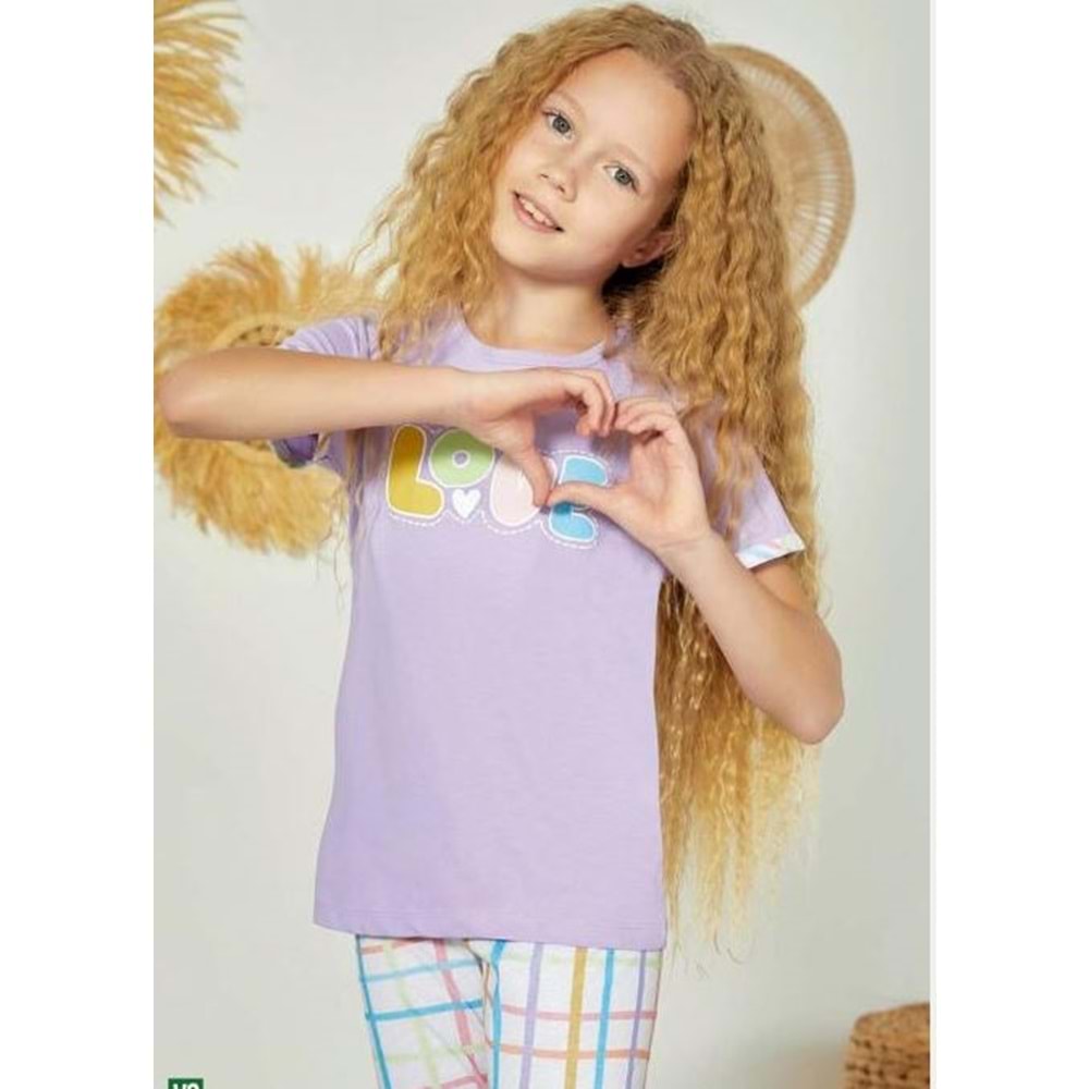 ELSİMA MOR KIZ PİJAMA TAKIMI - ELSİMA - MOR - 3 YAŞ - A3079-MOR-3 YAŞ