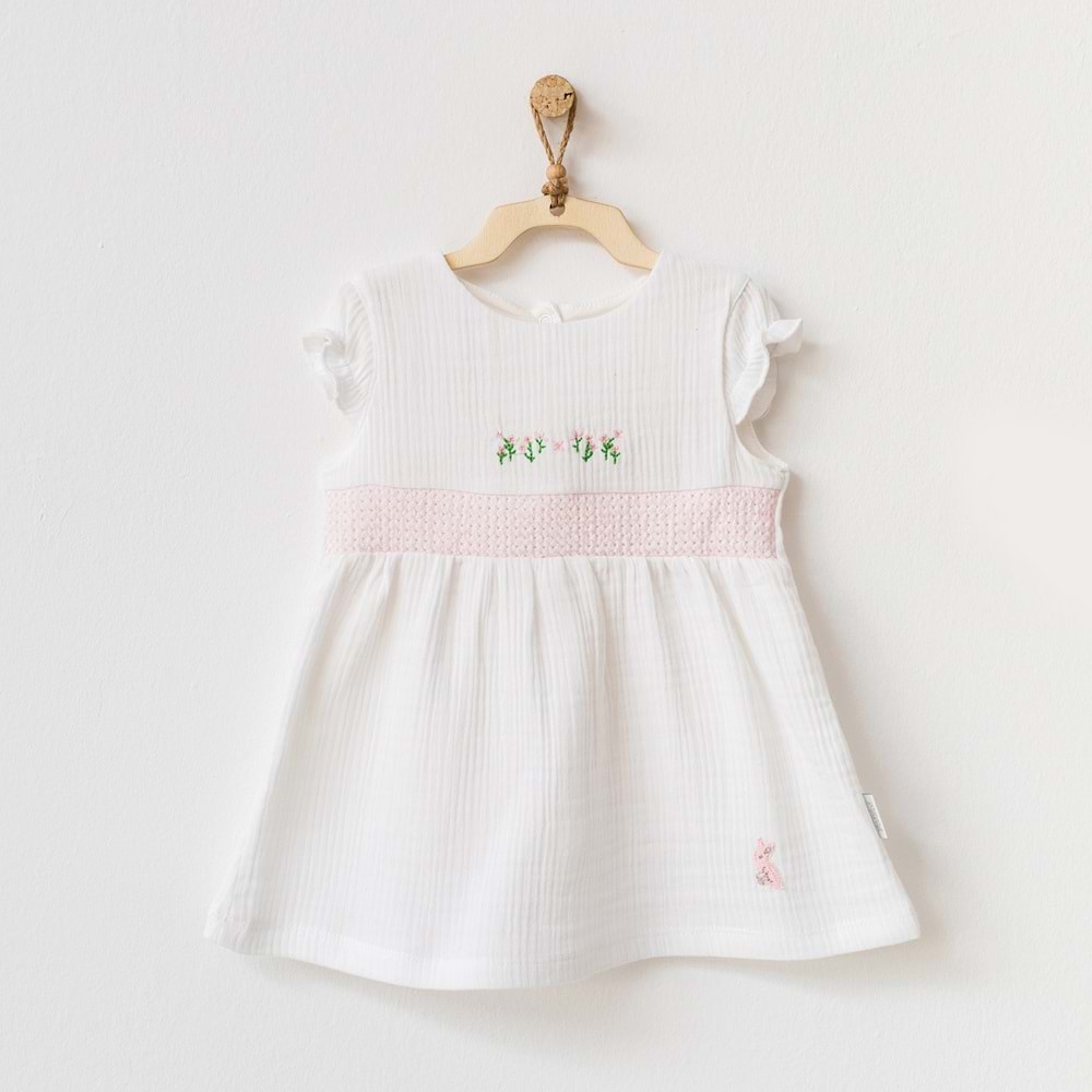 Bebek elbise - ANDYWAWA - BEYAZ - 18-24 AY - AC21685-22573