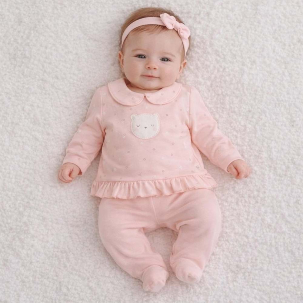 3 LÜ TAKIM - ANDYWAWA - PEMBE - 0-3 AY - AC22124-23323