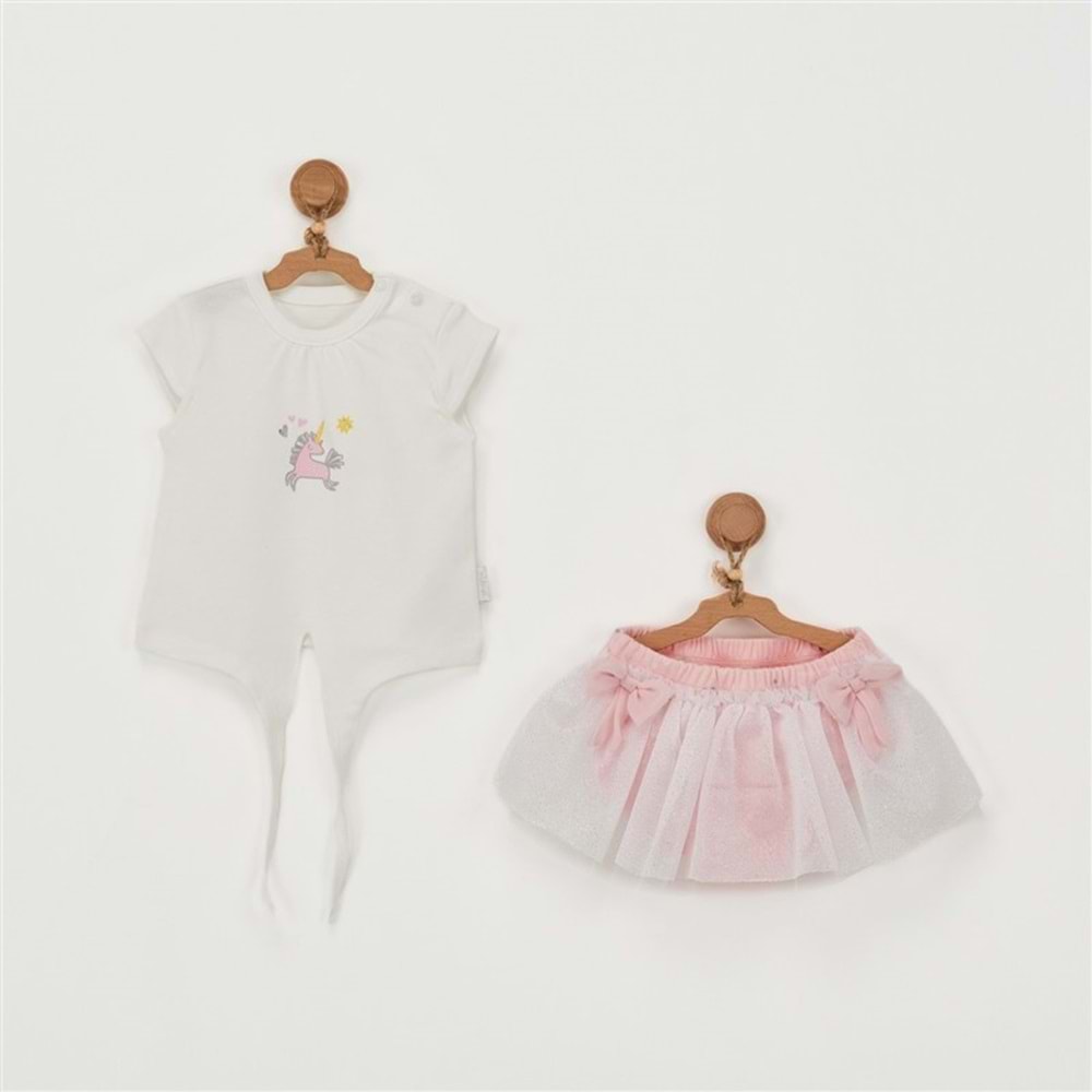Andywawa Ecru Kız Bebek Takım - Andywawa - ECRU - 1-3 AY - AC22718-ECRU-1-3 AY