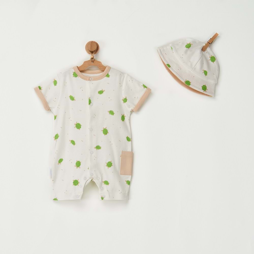 Andywawa Ecru Erkek Bebek Tulum Takım - Andywawa - ECRU - 9-12 AY