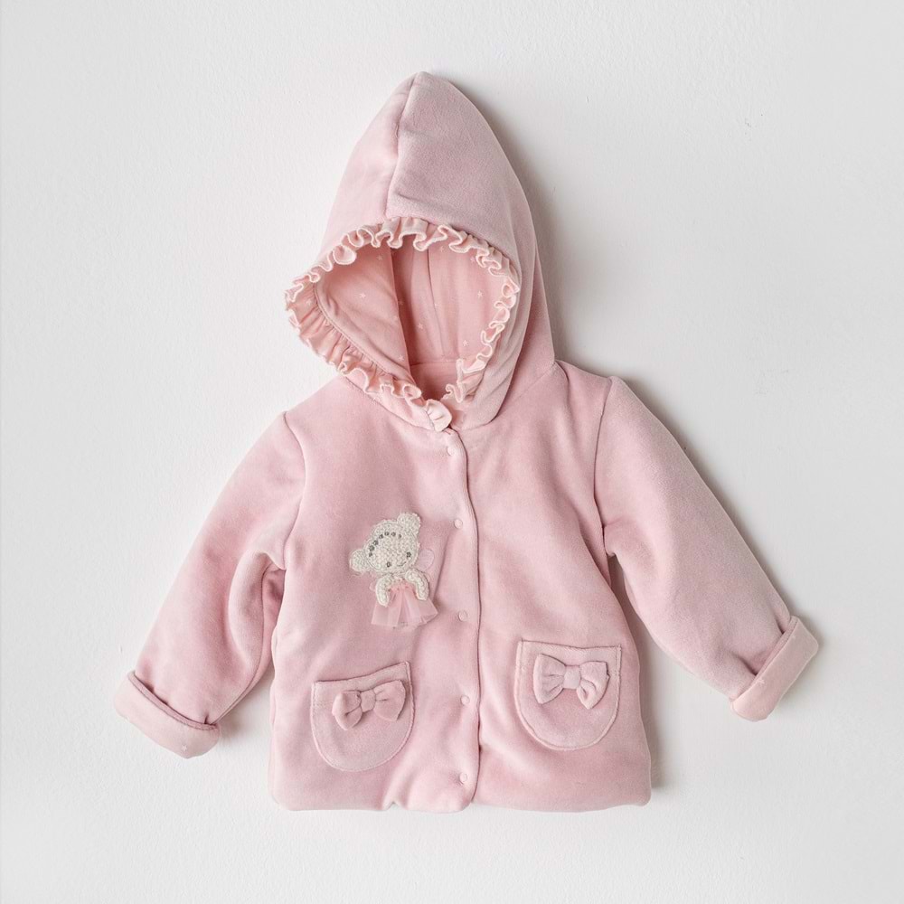 Andywawa Pembe Kız Bebek Mont - Andywawa - PEMBE - 1-3 AY - AC23156-26277
