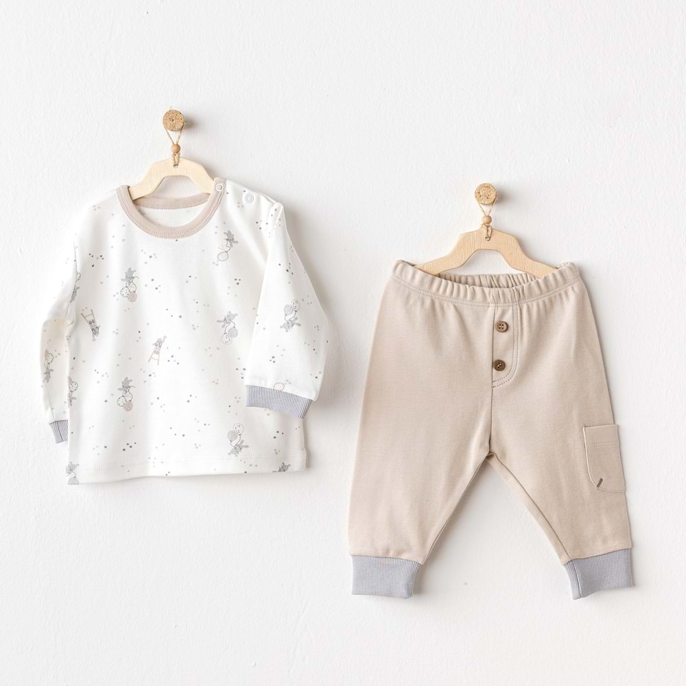 Andywawa Erkek Bebek 2Lİ Takım - Andywawa - BEJ - 12-18 AY - AC25065-BEJ-12-18 AY