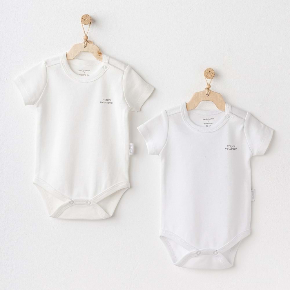 AndywawaYarım kol 2li Bebek bady - Andywawa - KREM - 9-12 AY - AC25211-KREM-9-12 AY