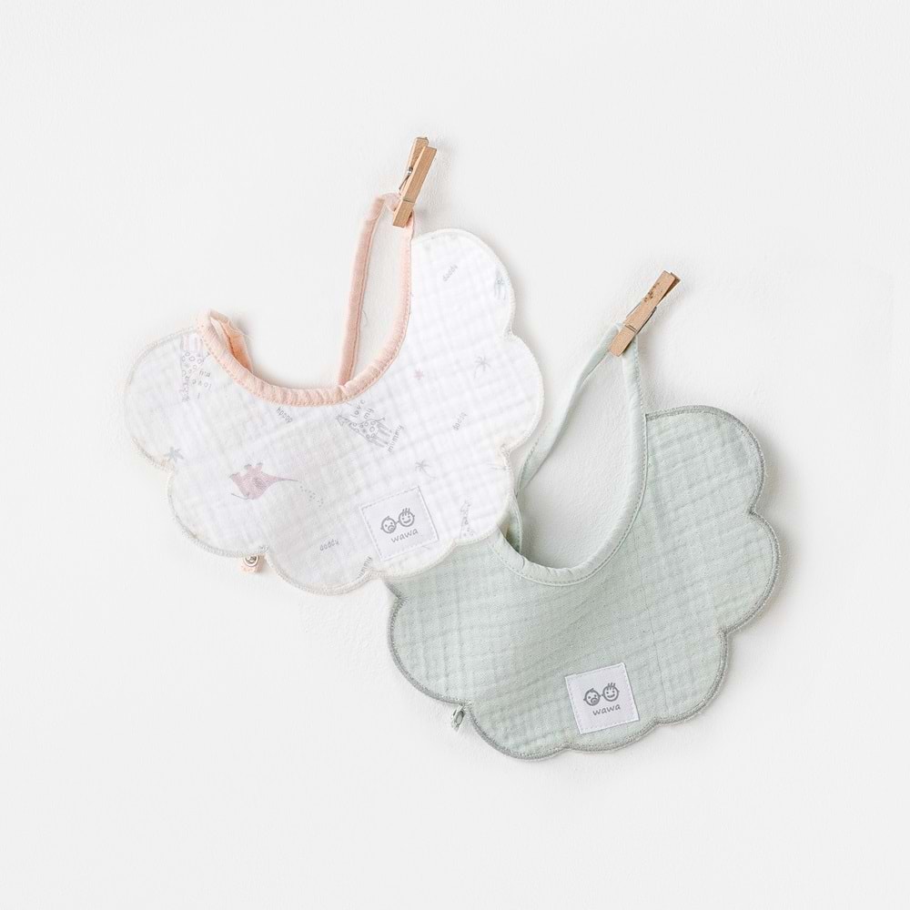 Andywawa kız bebek 2li önlük - Andywawa - SU YEŞİLİ - 0-6 AY - AC25517-SU YEŞİLİ-0-6 AY