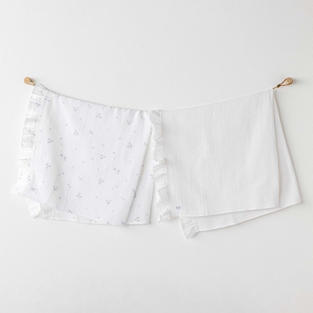 Andywawa Kız bebek muslin battaniye - Andywawa - BEYAZ - 0-6 AY - AC25582-BEYAZ-0-6 AY